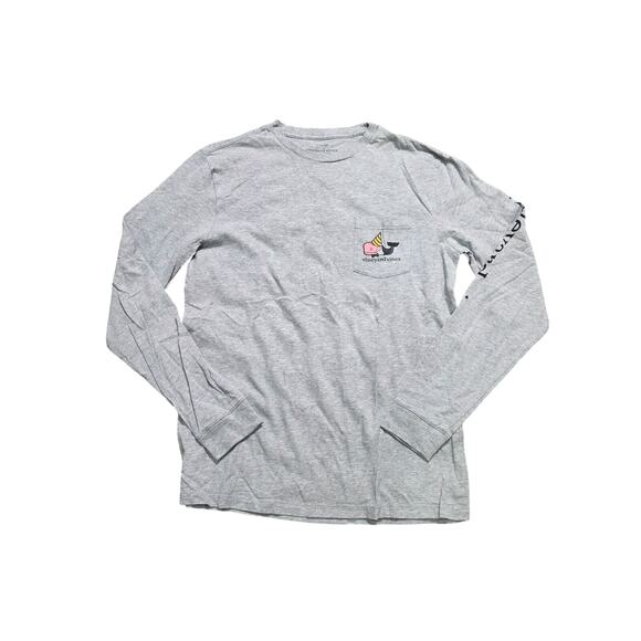Vineyard Vines Other - Vineyard Vines Mens Graphic Print Long Sleeve Pocket T-Shirt Gray Size Small